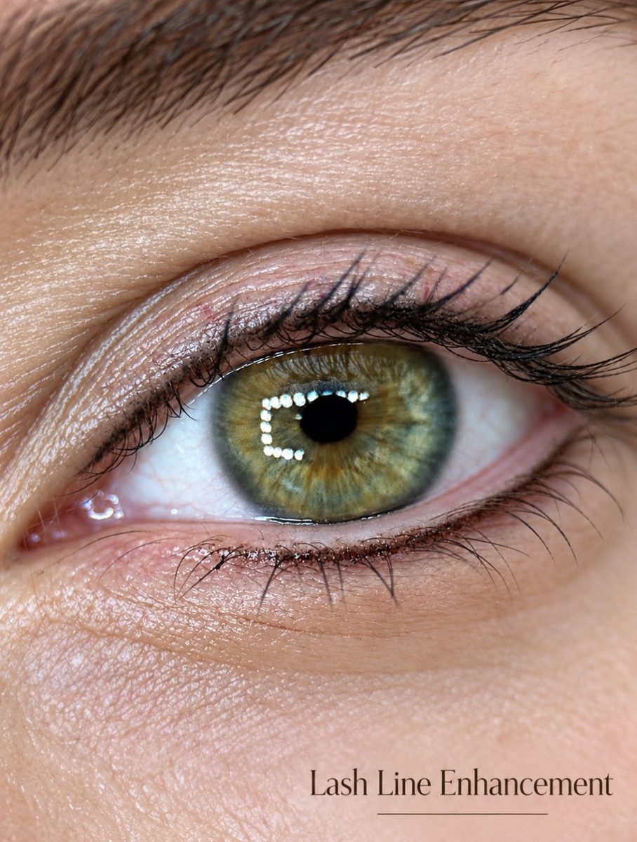 Bottom lash liner right after the procedure